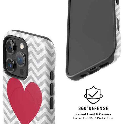Chevron Heart iPhone 16 Pro Magsafe Impact Case
